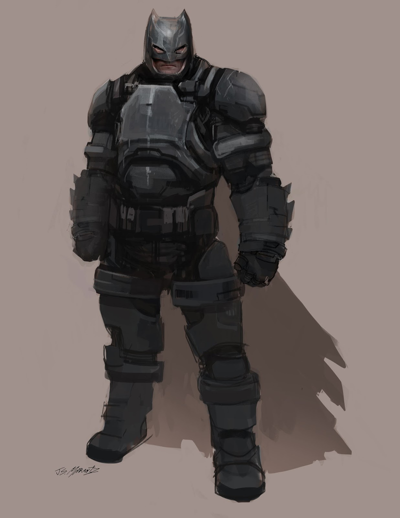 Illustration for article titled Batman v. Superman Concept Art Reveals an Adorably Chubby Batman
